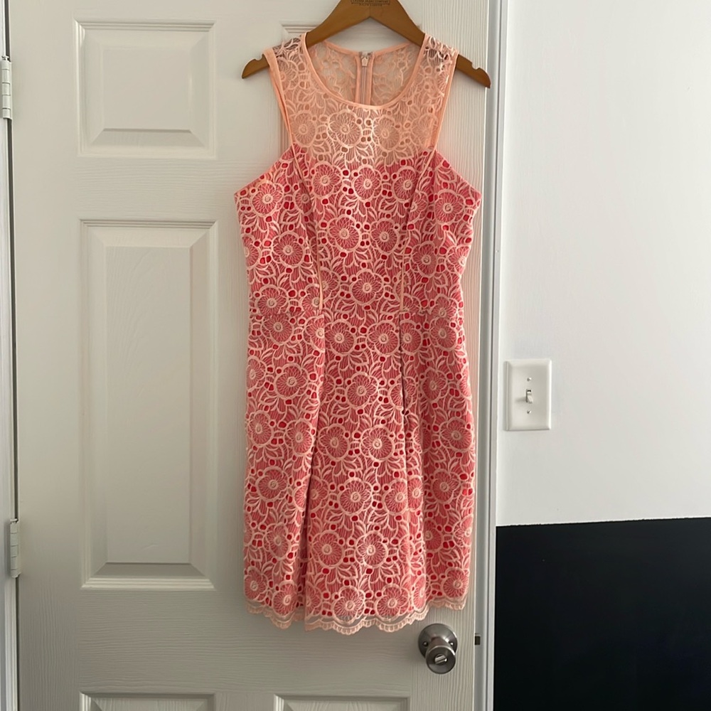 Jessica Simpson peach lace dress